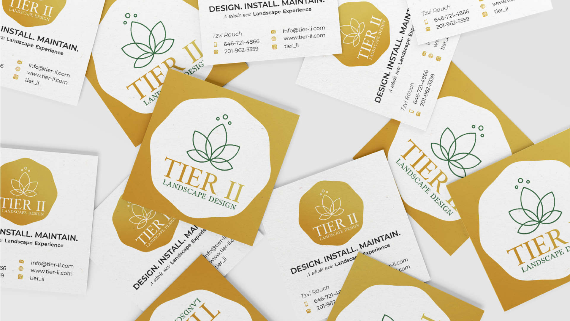 Premium business cards design and print, Tier-II landscape design